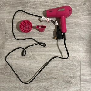 Conair mini pro hairdryer, 6*6 inches, pink